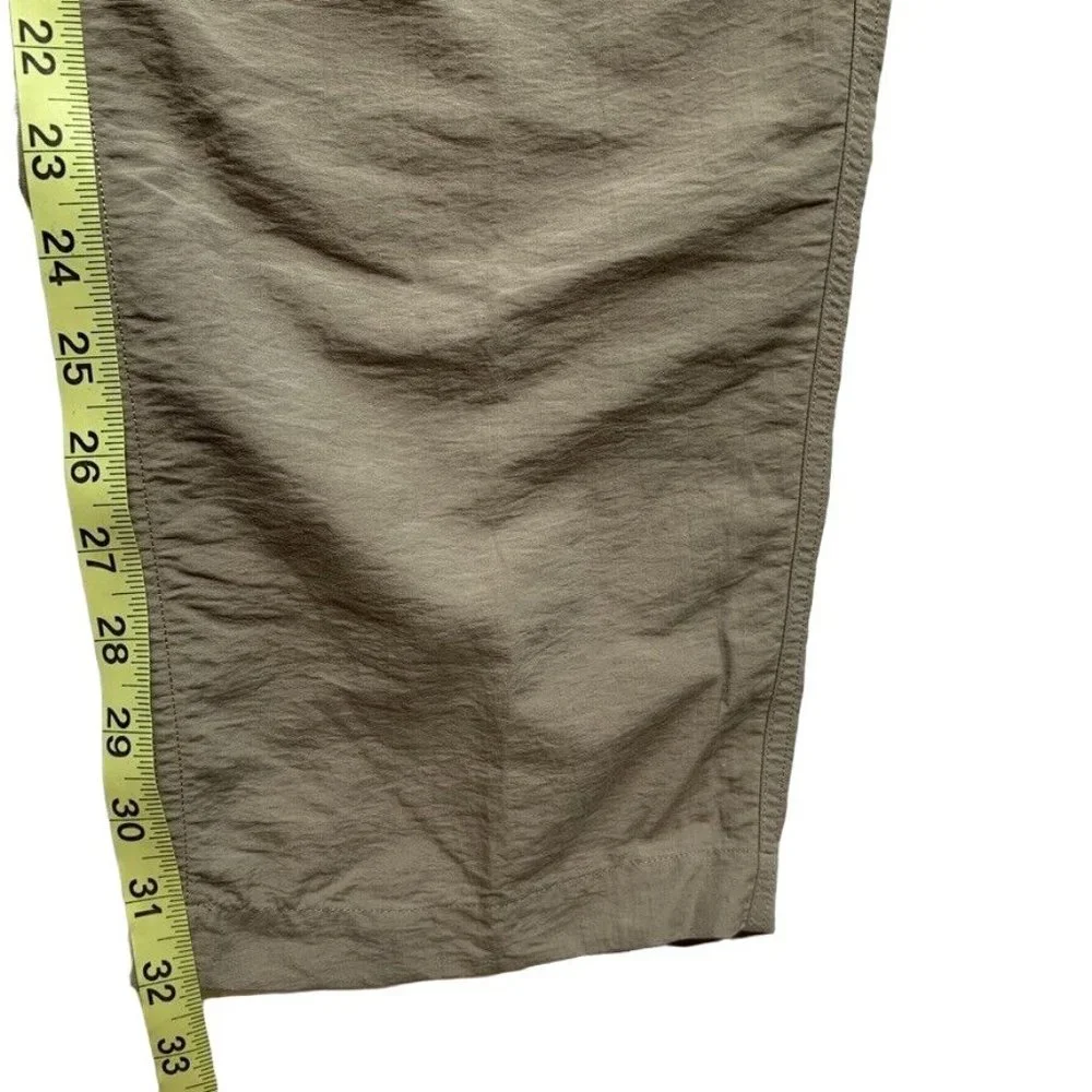 K-Way Technical Design Tactical Pants Mens 31 Convertible Belted Nylon Khaki NEW